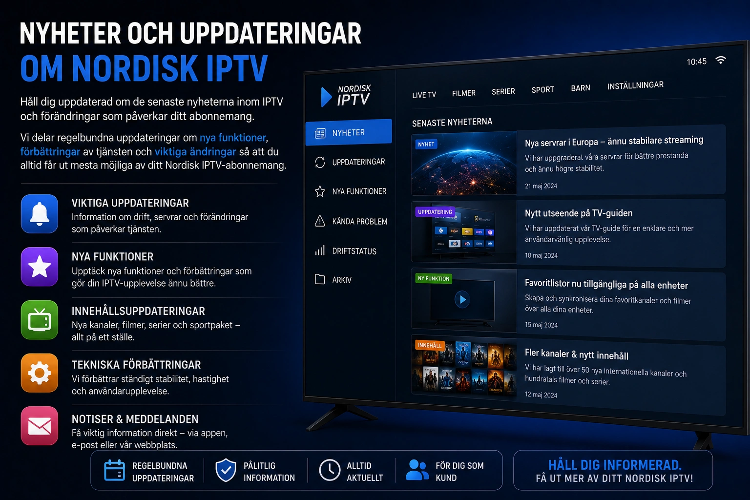 Nyheter och uppdateringar om Nordisk IPTV